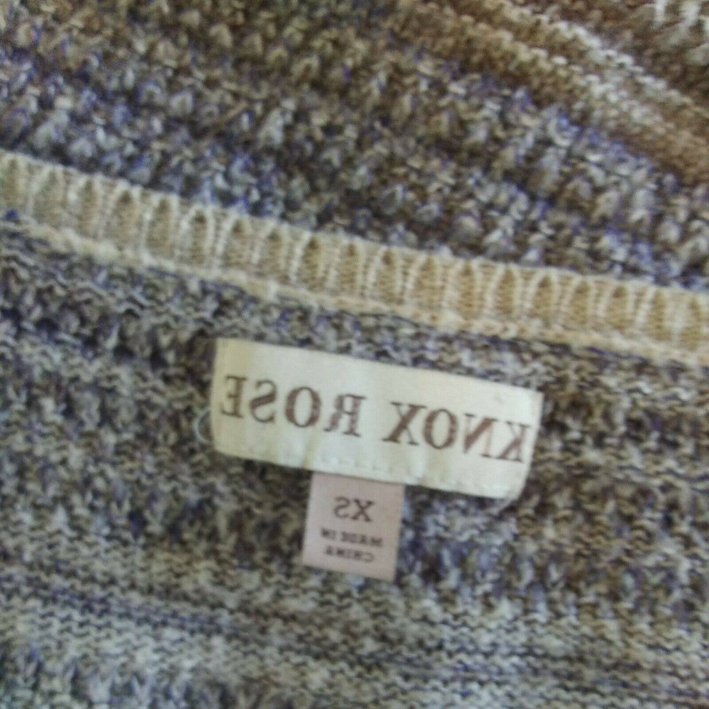 Knox Rose Gray V Neck Boho Sweater - Picture 7 of 8